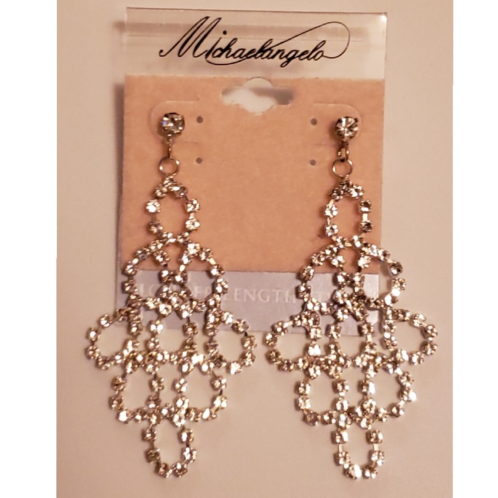 MICHAELANGELO Earrings Sparkly Drop NWOT